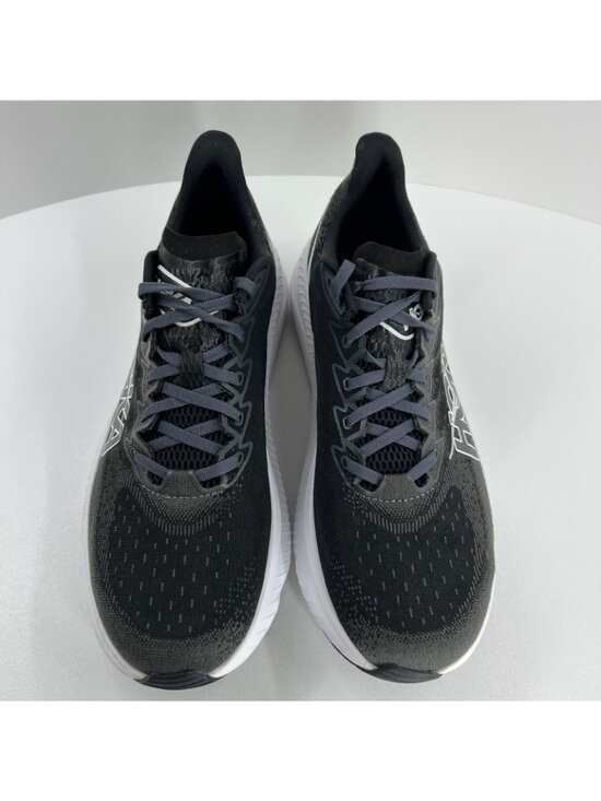 HOKA Mach 6 Running Shoes Mens 12D Lace Up Low Top Mesh Black White 1147790-BWHT